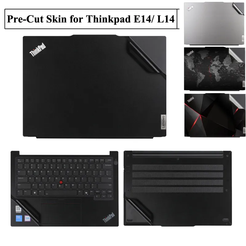 Pre-Cut Skin Cover for Laptop Thinkpad 14 E14 Gen 7 6 2025 2024 2023 L14 Gen 5 4 3 2 1 Touchpad Palmrest Film Sticker