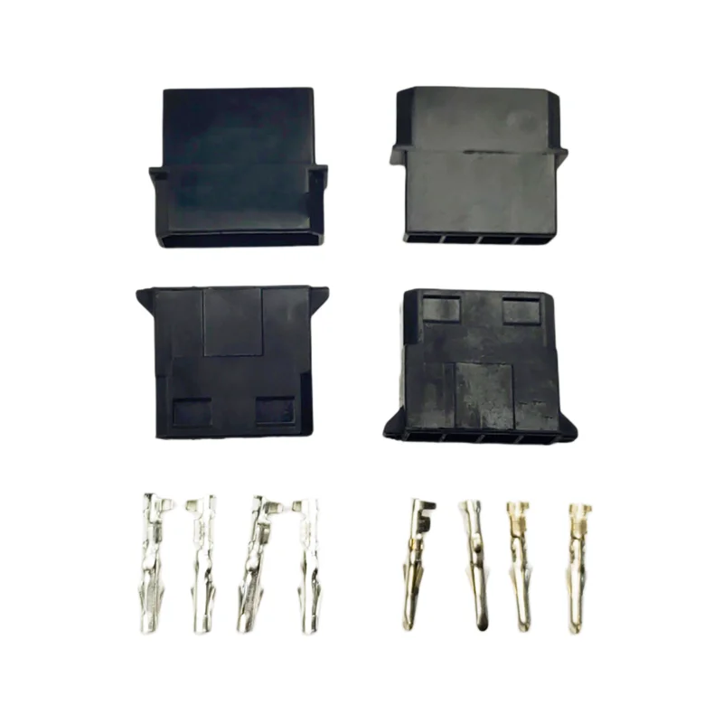 5/10 Sets Large 5.08mm 4 Position Male Plug Female Receptacle Housing + Contact Pin Terminal ATX / EPS Power Connector