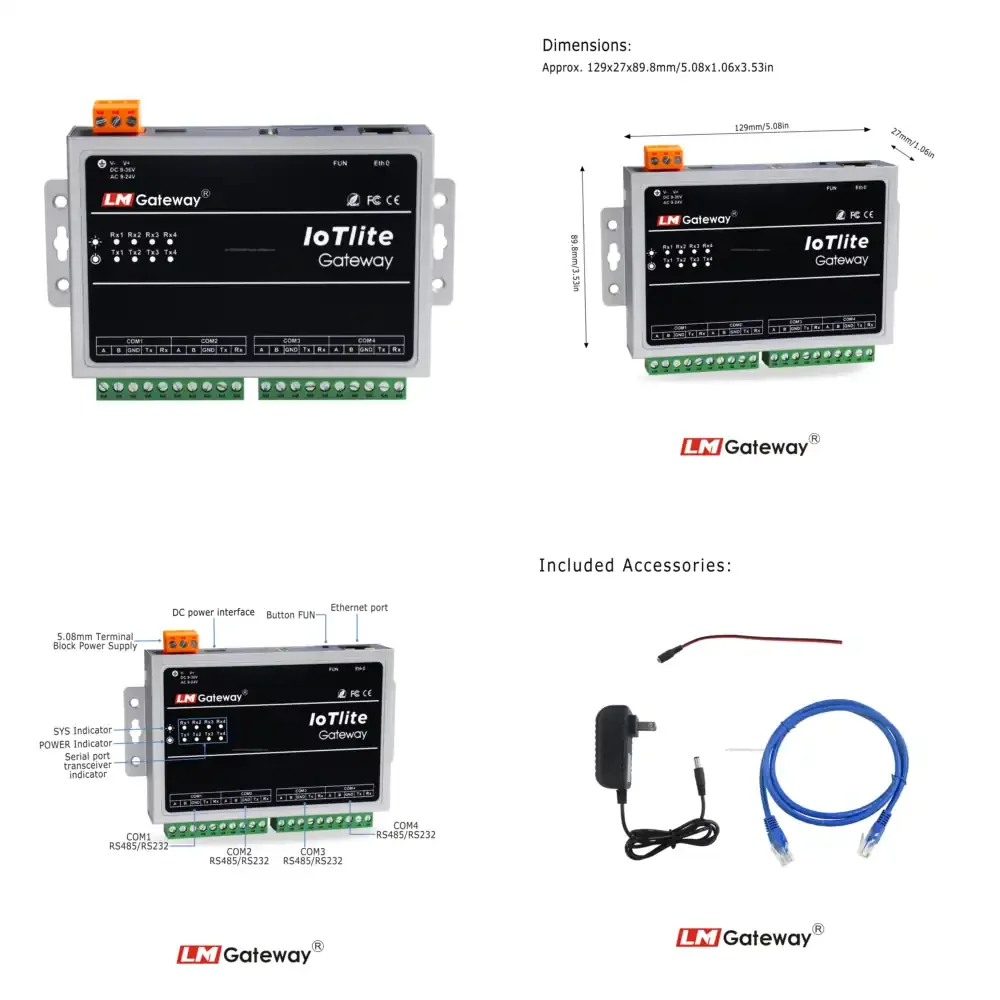 

RS485 DLT645 IEC104 Modbus to BACnet MQTT Energy Management Gateway for 202lite 4 Serial 1 LAN industrial automation protocol
