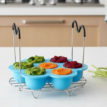 1pc Steamer Rack Trivet Heat Resistant Smooth Edge for Egg Boiling Home Kitchen Safe Cooking Gadget