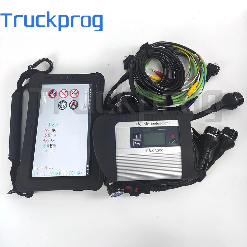 for MB Star C4 SD Connect Full Function Software SSD Xentry HHT for Benz Heavy Duty Truck Car Diagnostic Tool + XPLORE Tablet