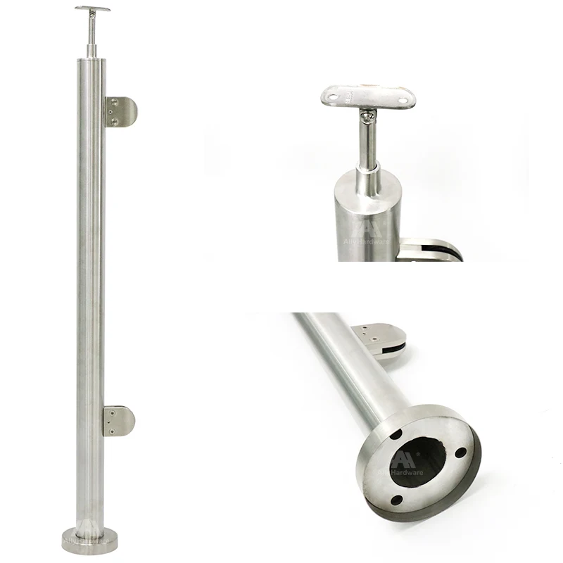 custom.Stainless Steel 304 Tube Diameter 50.8 mm Stair Handrail 8-12mm Glass