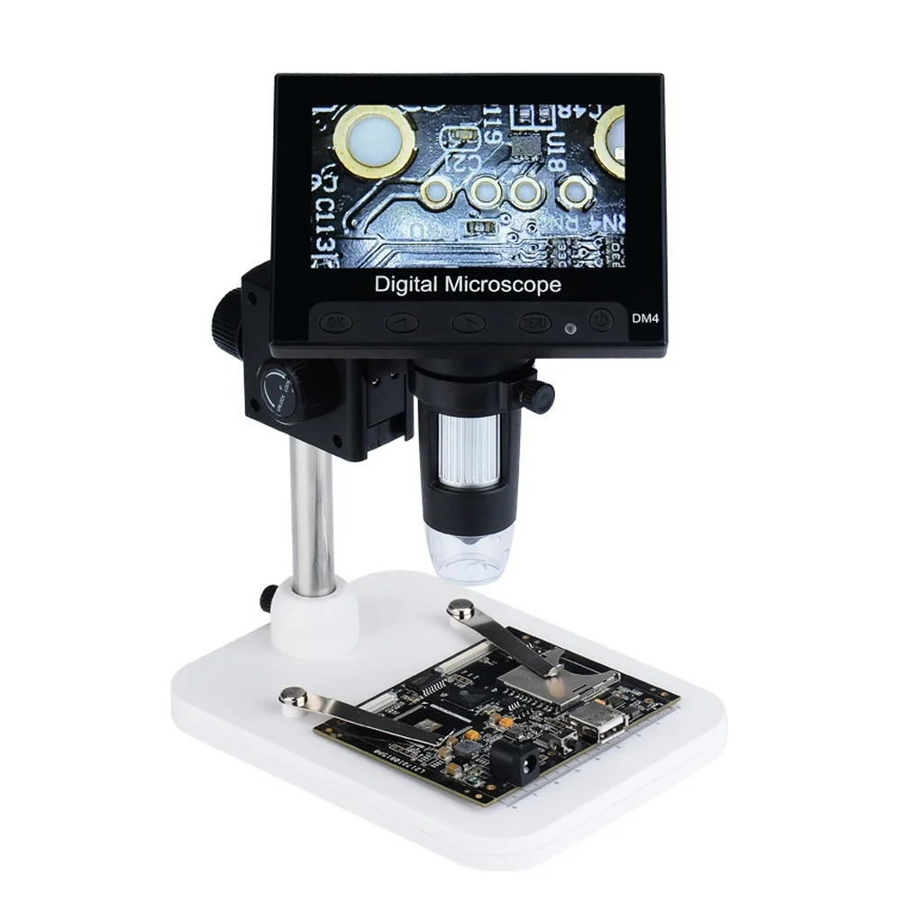 

4 3 inch Digital Microscope with 501000x Magnification USB Connection and LED Lights for Industrial and Educational Applications