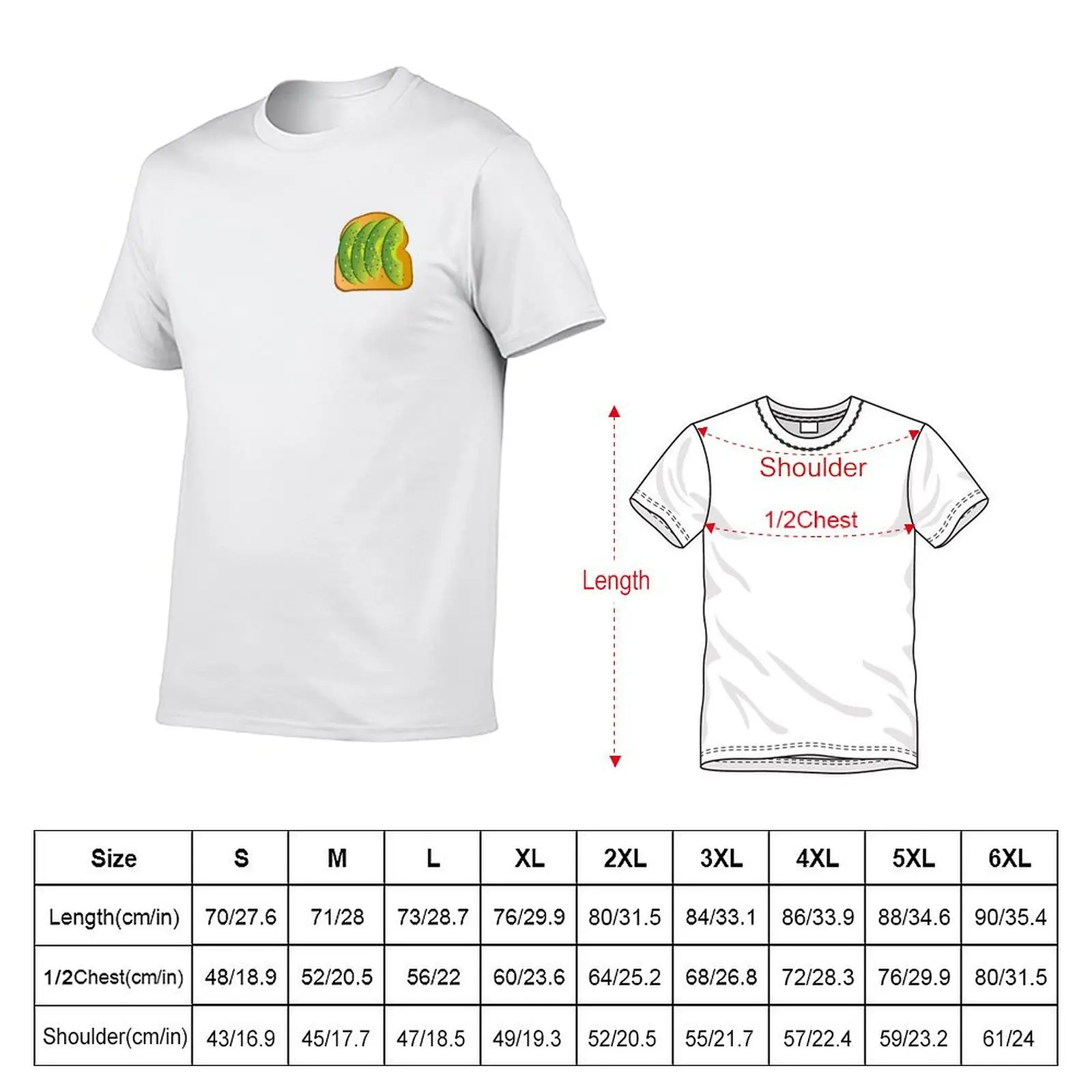 Avocado Toast T-Shirt No Iron Casual Short Sleeve Top