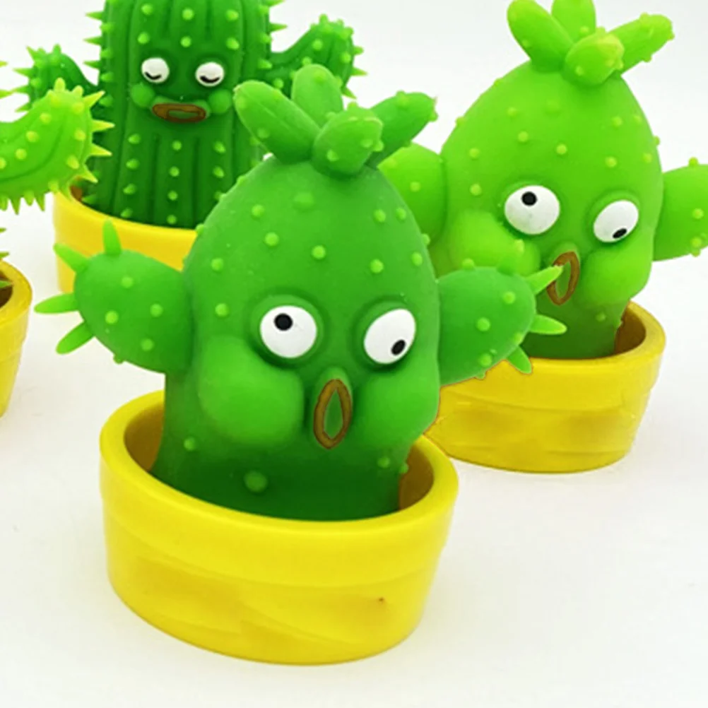 False Cactus Pinch Fun Office Fake Simulation Toys Plastic Lightweight Sensory Squeeze