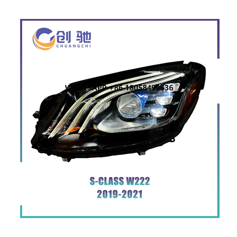 

2019-2021 MercedesBenz S-Class LED Headlights High Quality White 6000K S320 S400 S450 S500 S550 S600 S63 S65 US S222 Headlights