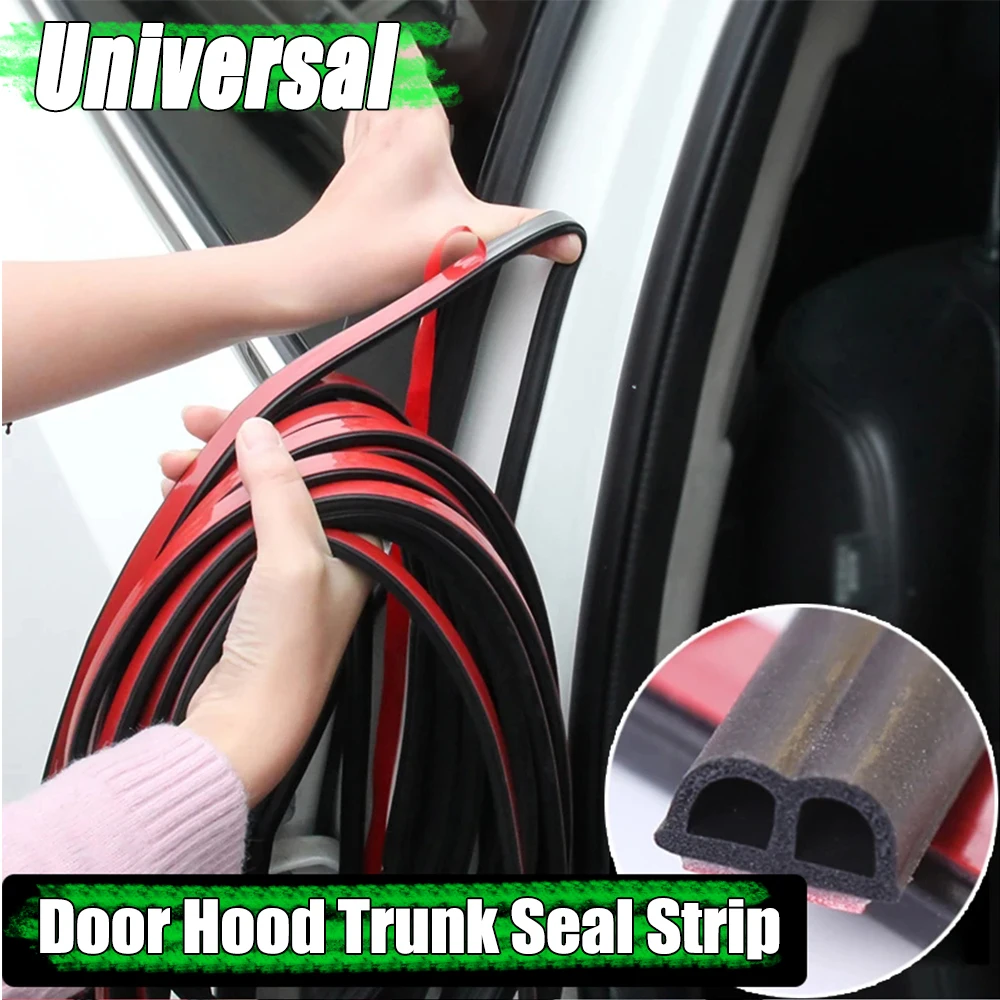 Car Door Edge Rubber Seal Strip Universal B Type Engine Trunk Cover Sealing Strip Noise Insulation For Auto Sealants Accessories