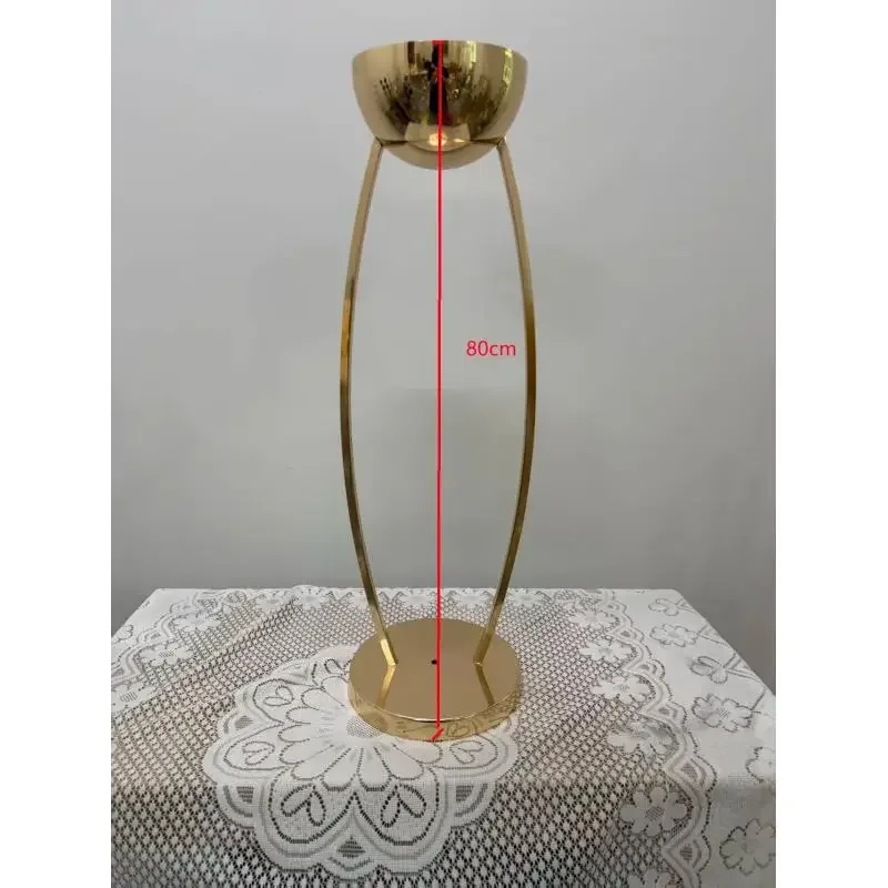 New Modern Wedding Flower Bowl Stand Black White Gold Elegant Centerpiece Ornament for Aisle Dining Formal Banquet Party Event 4