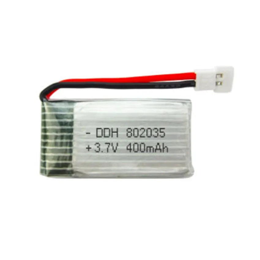 802035 3,7V 400MAH Polymer-Lithium-Ionen-Akku Li-Po für Drohnen und Flugzeuge mit USB-Ladegerät 802035 Akku