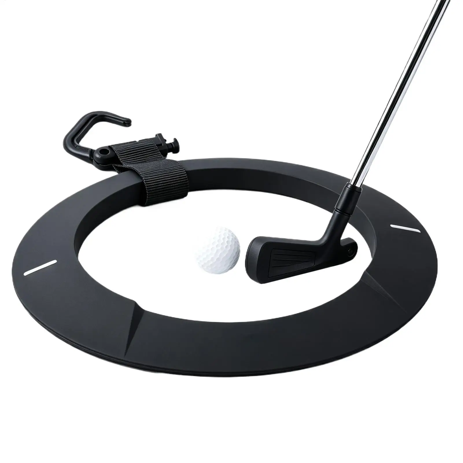 Portable Golf Putting Target Ring Adjustable Alignment Trainer Cup for Putt Control, Indoor Outdoor Backyard Office Practice Aid