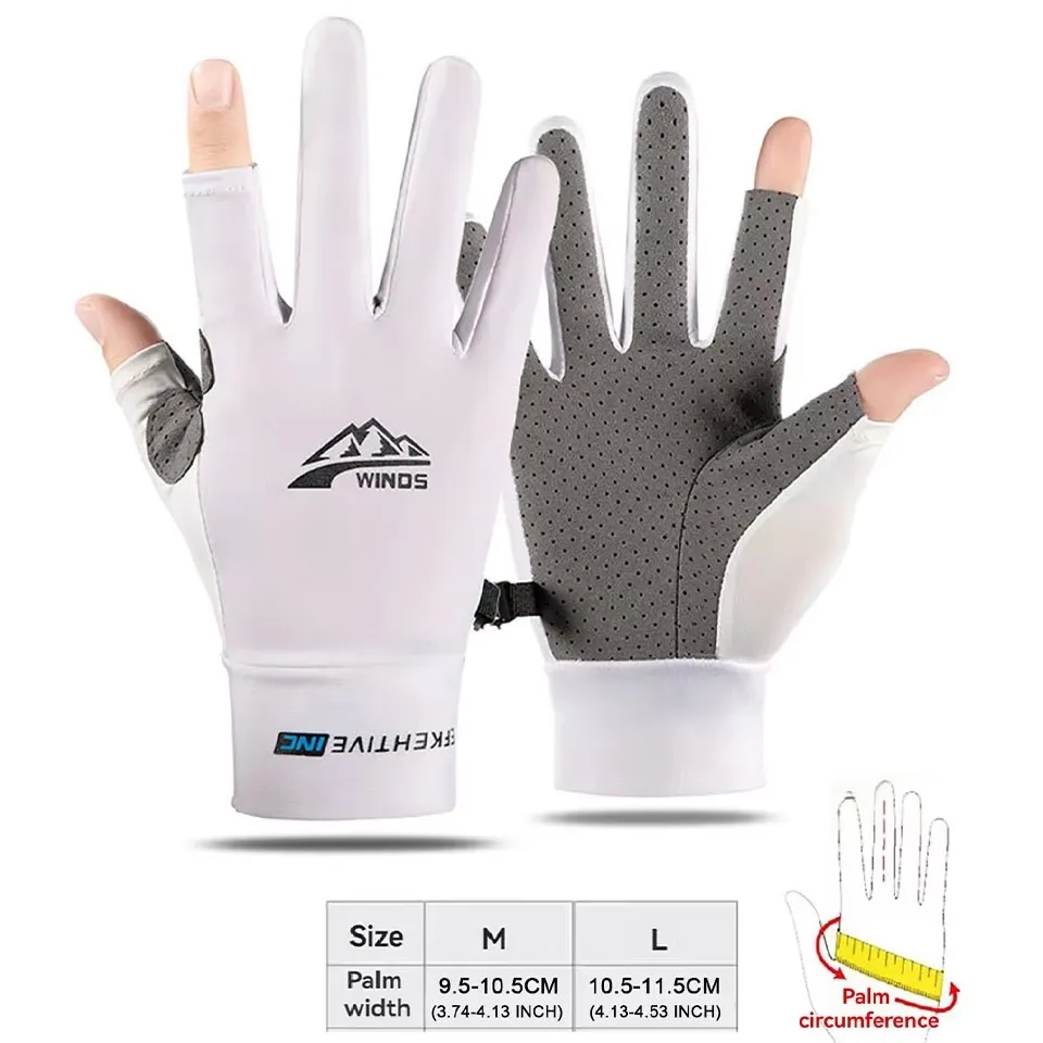 GTUBIKE New Fingerless Gloves for Men Women Sun Protection Half Finger Glove for Fishing Paddling Sailing Rowing Sports Gloves