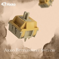 Akko Bittersweet Switch 5-Pin 48gf Tactile Switch Muted Thocky Sound Factory Lubed Compatible with MX Mechanical Keyboard 45pcs