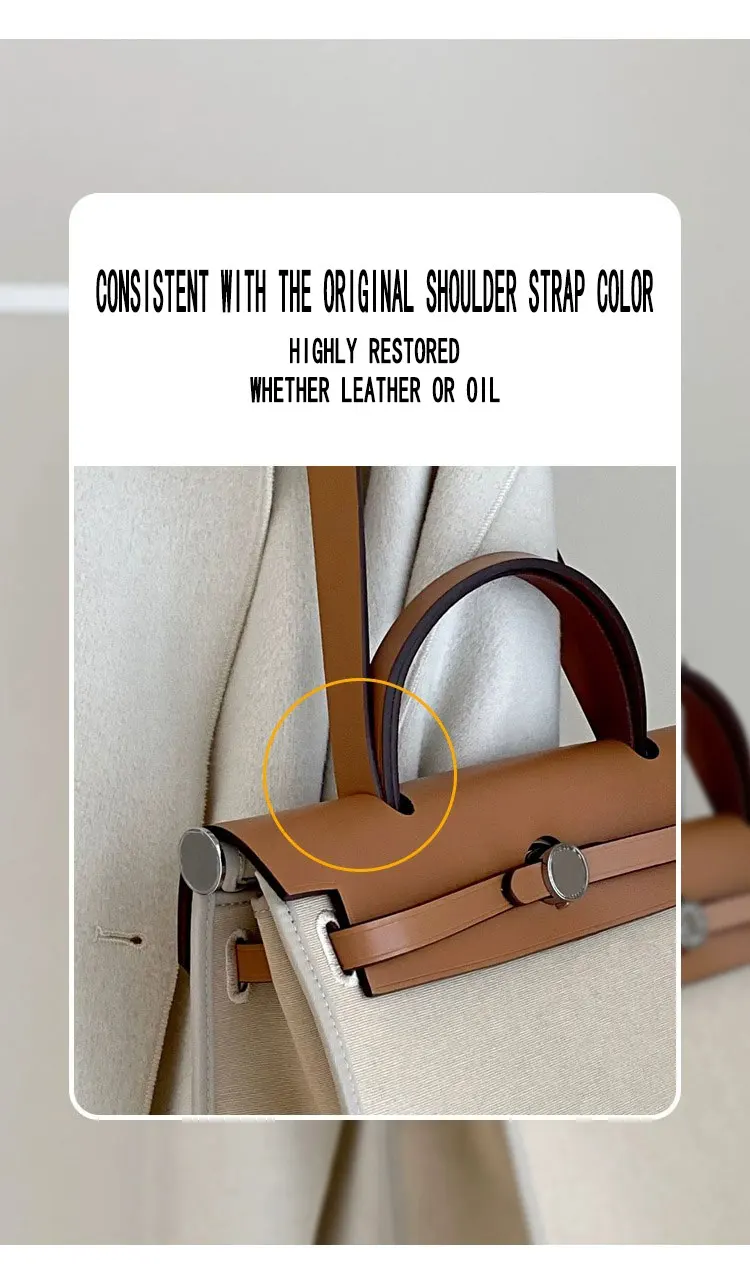 100% Genuine Leather Bag Strap For Hermes Herbag Shoulder Strap 110CM Modified Replacement Short Straps Bag Accessories