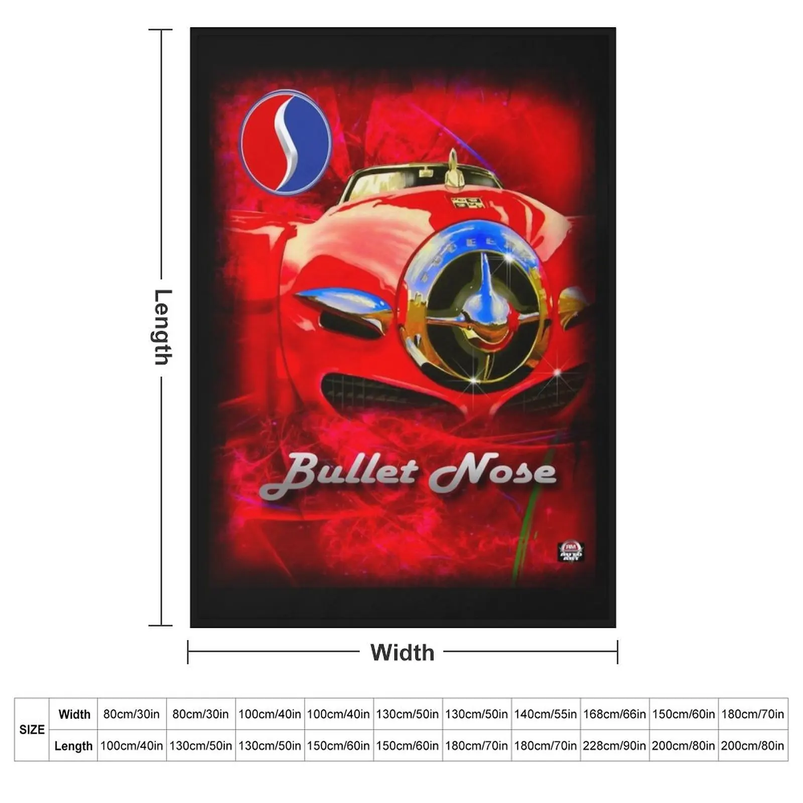Studebaker Bullet Nose Throw Blanket couch cozy soft plush fuzzy picnic outdoor blanket