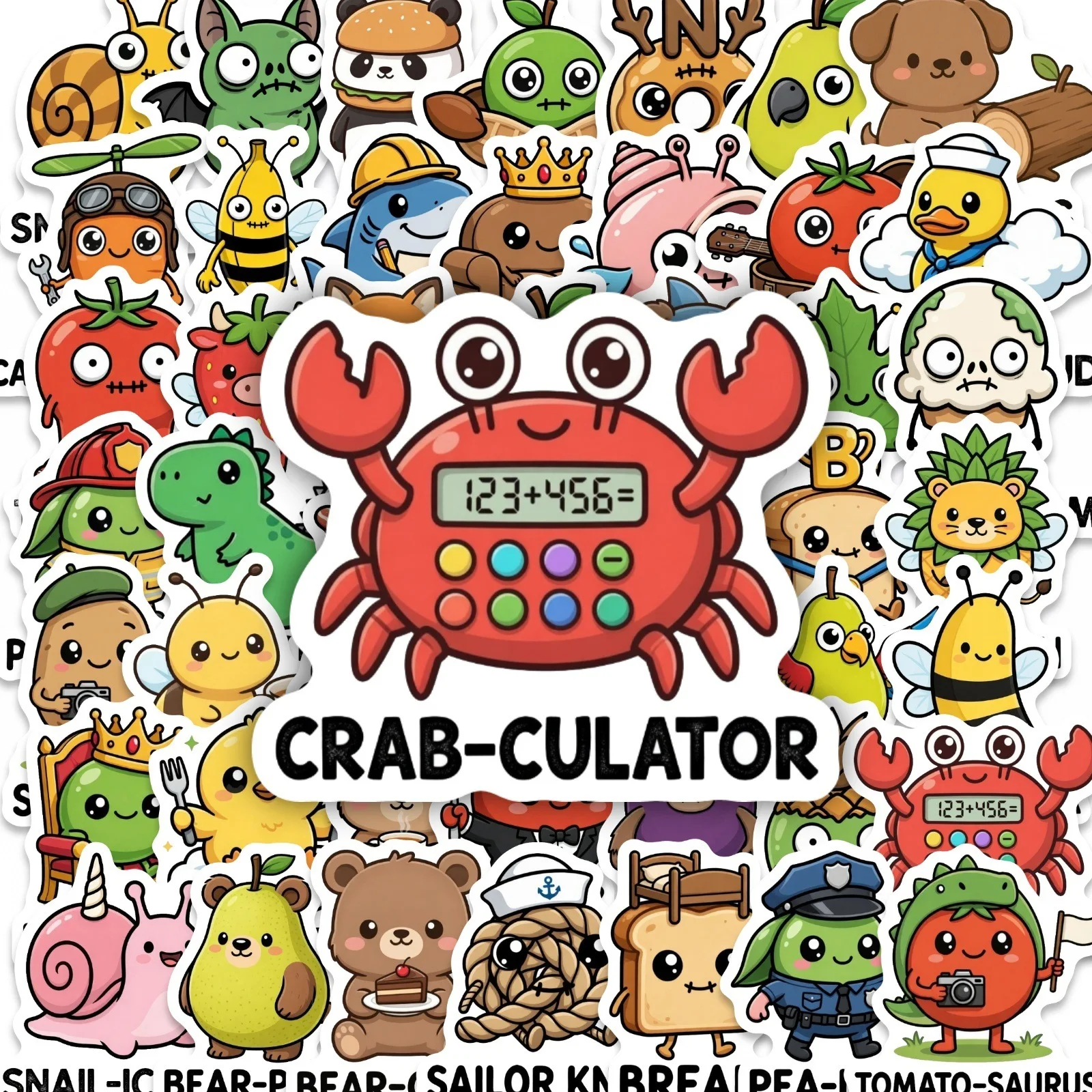 Animals Cute Watercolor Graffiti Stickers Cartoon DIY Skateboard Phone Case Laptop Waterproof Cool DIY Sticker Decals Cute Thing