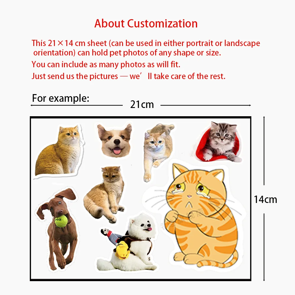 

Custom Pet Stickers Cute Waterproof Pet Decals Personalized Stickers for Laptop,Luggage & Home Decoration