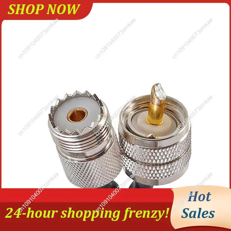 Daily Sale Window/Door Pass Through Flat RF Coaxial Cable PL295 UHF Male To SO239 UHF Female 50 Ohm RF Coax Pigtail Extension Co