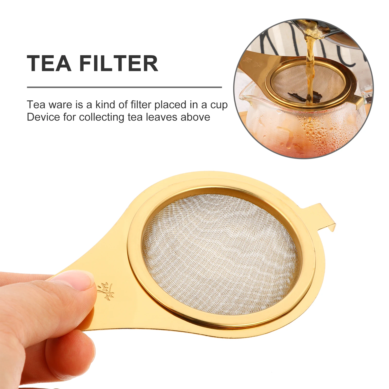 

Tea Filter Fine Mesh Strainer Infusers Party Stainless Chinese Loose Leaf Coffee