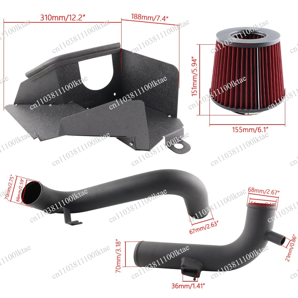 Modified Cold Intake Pipe for 2.0T FSI EA113 MK5 GTI/GLI MK6 MK2 Golf R A3