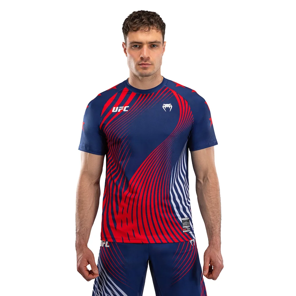 26New men's outdoor extreme sports boxing suit, fighting competition T-shirt, quick drying breathable short sleeved training top