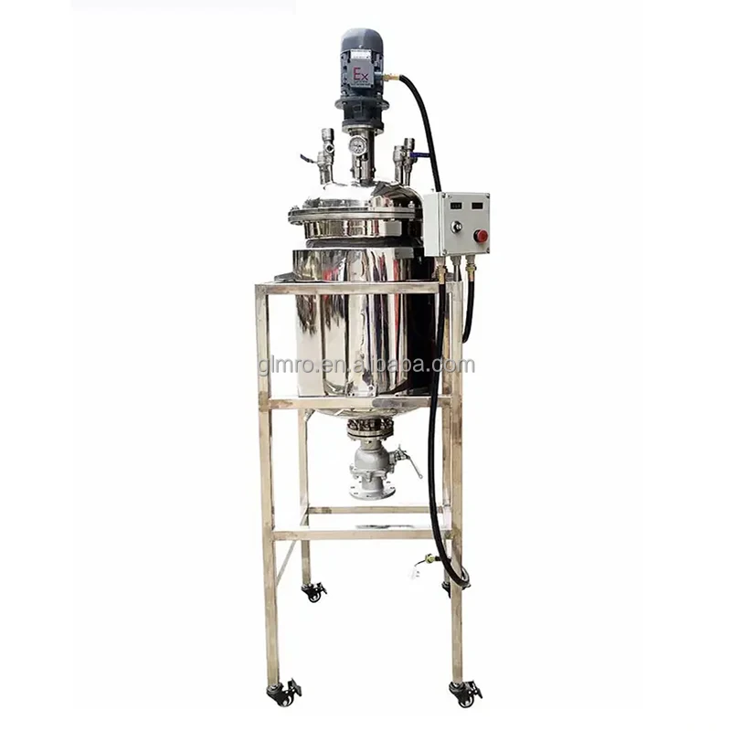 100L Decarboxylation Jacketed Stainless Steel Reactor With Condenser