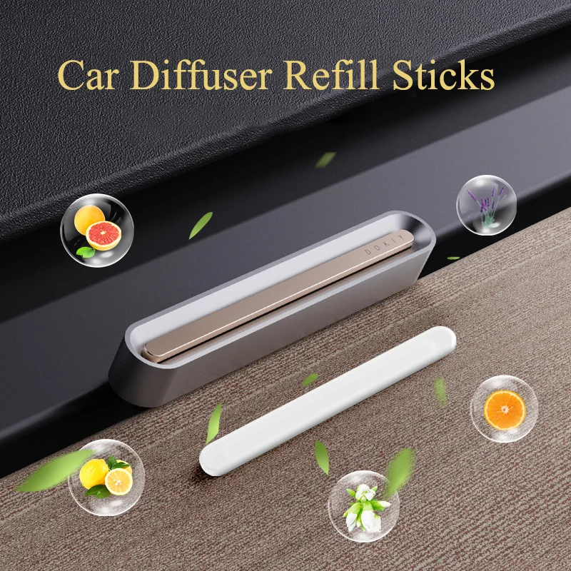2 PCS Car Diffuser Refill Sticks Filter Wick Replacement Refill Scent Sticks 2.6*0.29*0.12 Inch for Car Diffuser Vent Clip