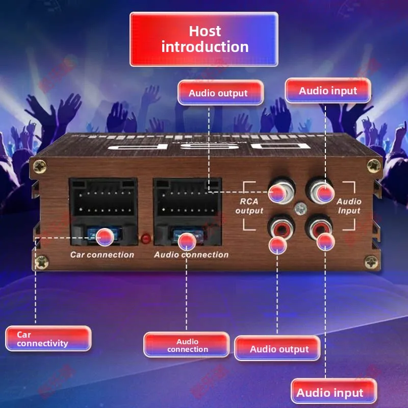 High-power Automotive Power Amplifier Android Large-screen Dedicated DSP Audio Processor Bluetooth EQ Adjustment