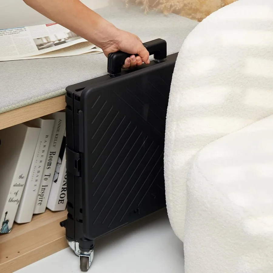 للطي عربة المرافق المحمولة المتداول قفص عربة اليد عربة التسوق صندوق أدوات قابل للطي مع سلة غطاء على 4 عجلات تدوير f