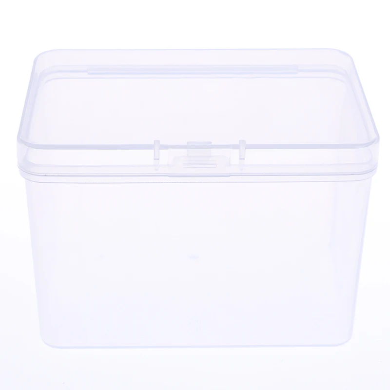 1pc Rectangular Plastic Transparent With Lid Storage Box Collection Container Case Multipurpose Home