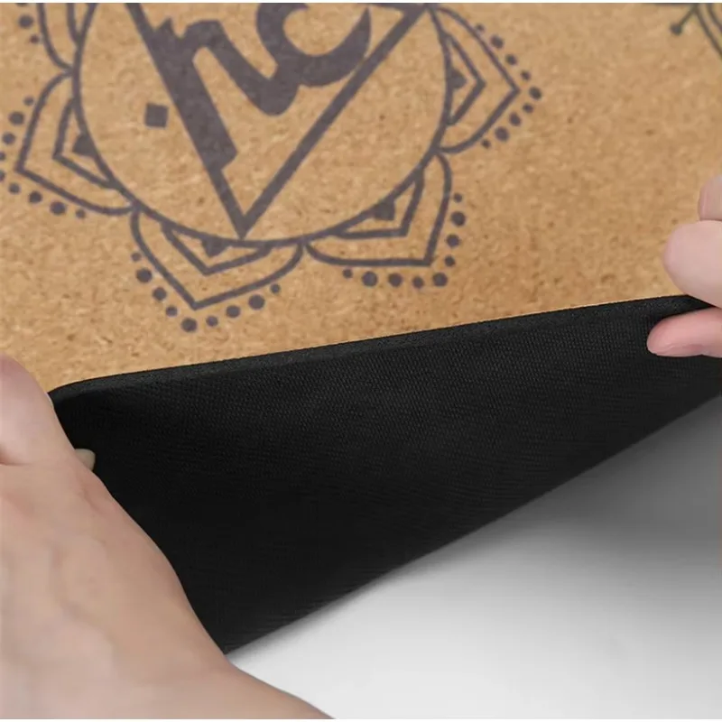 1-5 مم صديقة للبيئة الفلين TPE اليوغا حصيرة المعاد تدويرها عدم الانزلاق المطبوعة اللياقة البدنية حصيرة