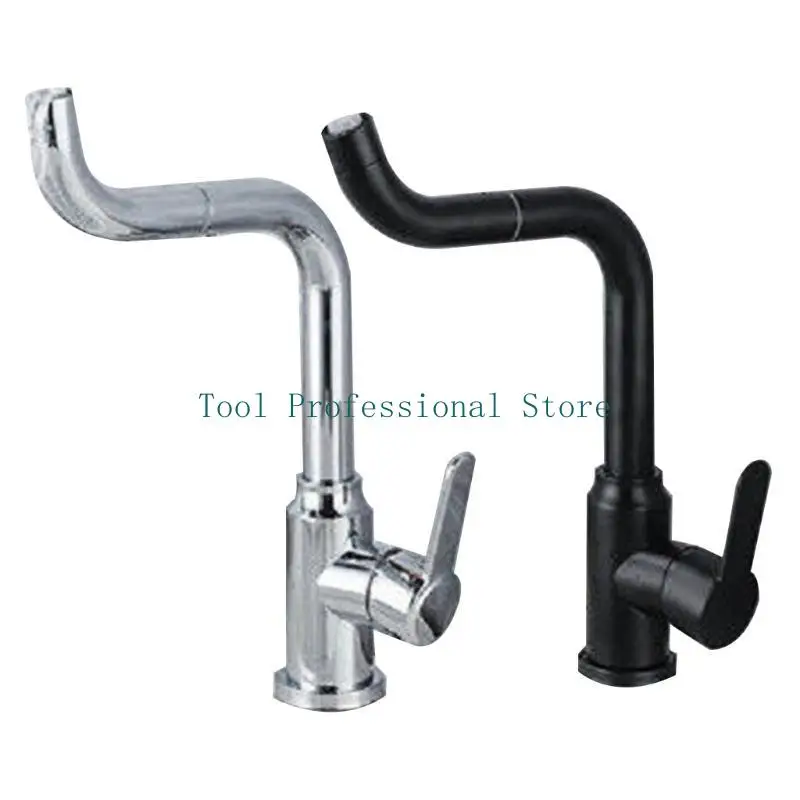 

57QF Bathroom Basin Faucet Cold/Hot Mixer Basin Tap Single Hole Sink Faucet