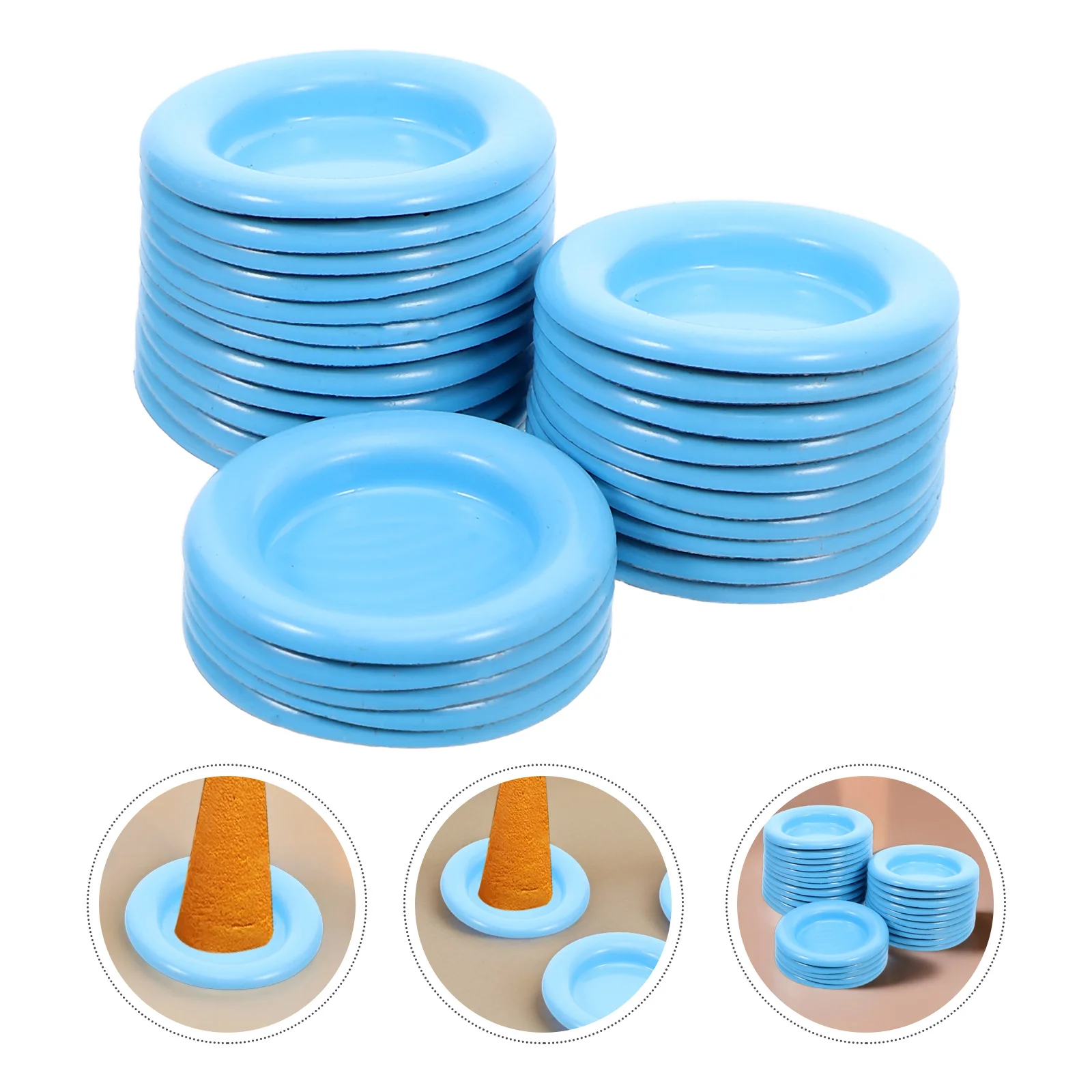 

50Pcs Metal Incense Cone Tray Sturdy Aromatherapy Burner Holder for Small Incense Sticks Ash Catcher Relaxation