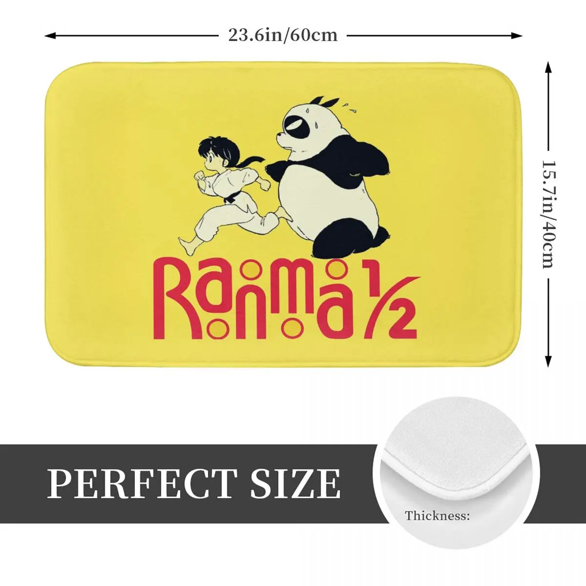 P Chan Ranma Anime Doormat Kitchen Entrance Home Floor Mat Non-slip Carpet Rug for Living room Footpad Mats