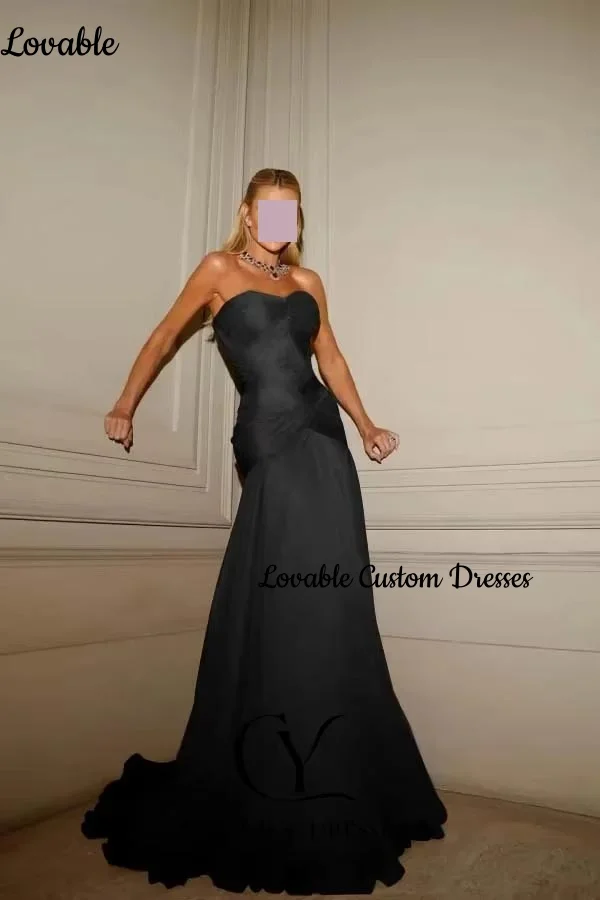 Robes de soirée Personnaliser A-ligne Chérie Parole Longueur Robe Femmes Élégant Luxe Volant Fermeture Éclair Sans Manches فستان => Ukuات mire