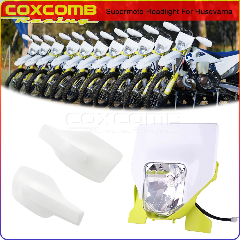 Motocross Motorcycle Dirt Bike Head Light Off Road Headlamp Front HI/LO Light Cowl Fairing Mask For Husqvarna 501 701 FS TE TC