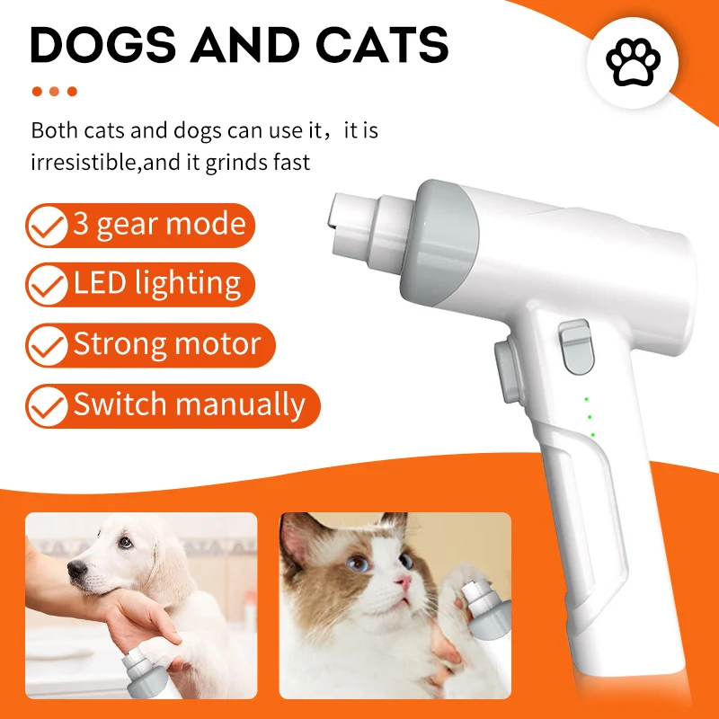 

Pet Nail Sharpener Nail Clipper Pet Electric Nail Sharpener Nail Trimming Cat Dog Paw Sharpening