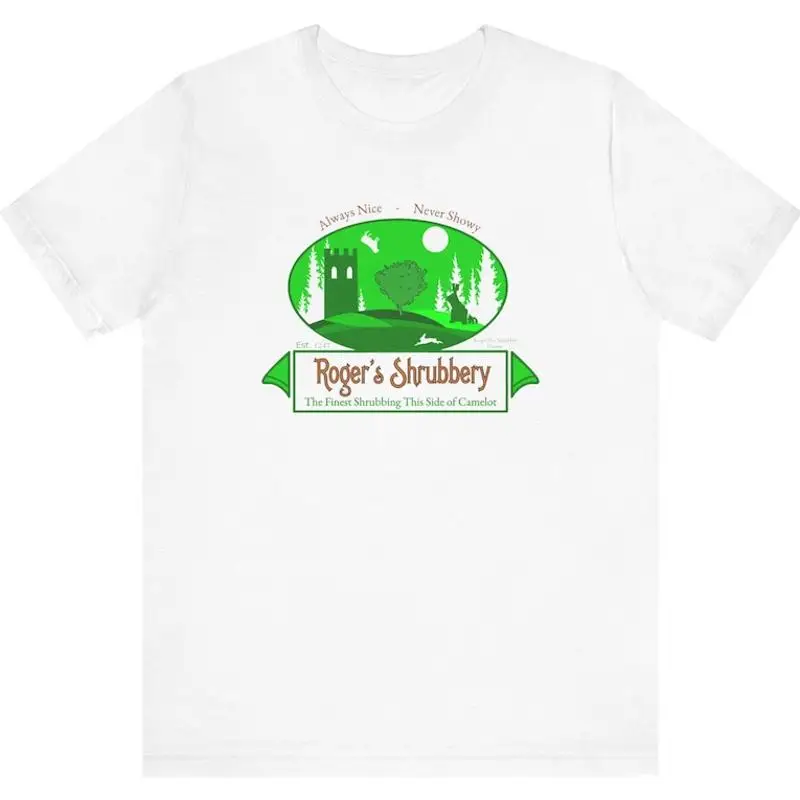 Roger's Shrubbery Roger The Shrubber Python Holy Grail T-Shirt