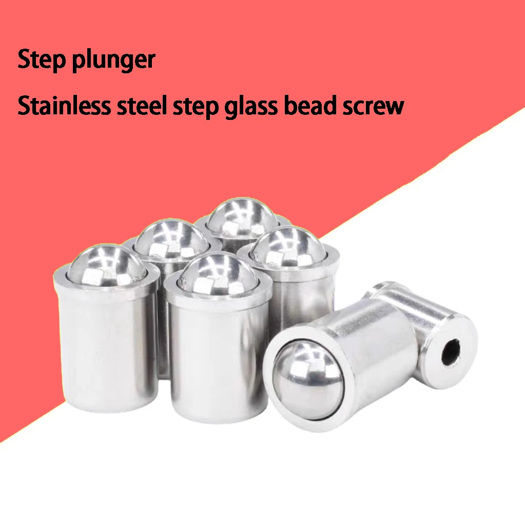 Stainless Steel Flange-Type Ball Plunger Spring Loaded Positioning Ball Wave Ball Screw Step Threaded Detent Ball