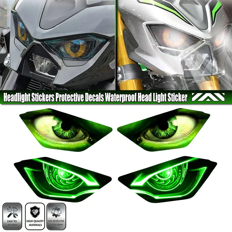 

Motorcycle Headlight Stickers Protective Decals Waterproof Head Light Sticker Fit For Z900 Z 900 z900 2025 Accessories