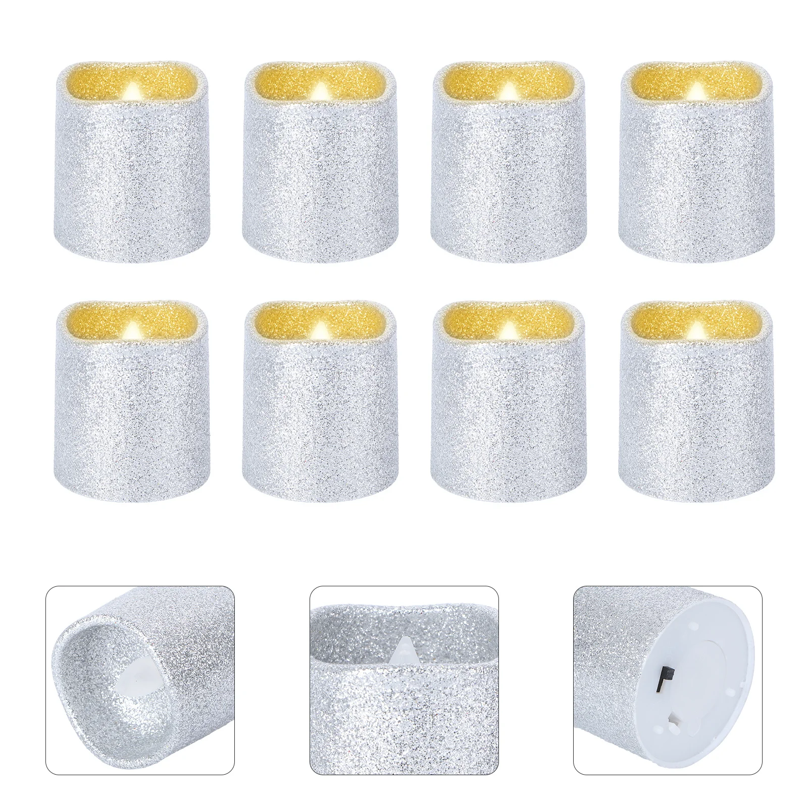 12 قطعة أضواء كهربائية لامعة عديمة اللهب Led الشموع لحفل زفاف عيد الميلاد المنزل مقهى زخارف للحانات الإضاءة