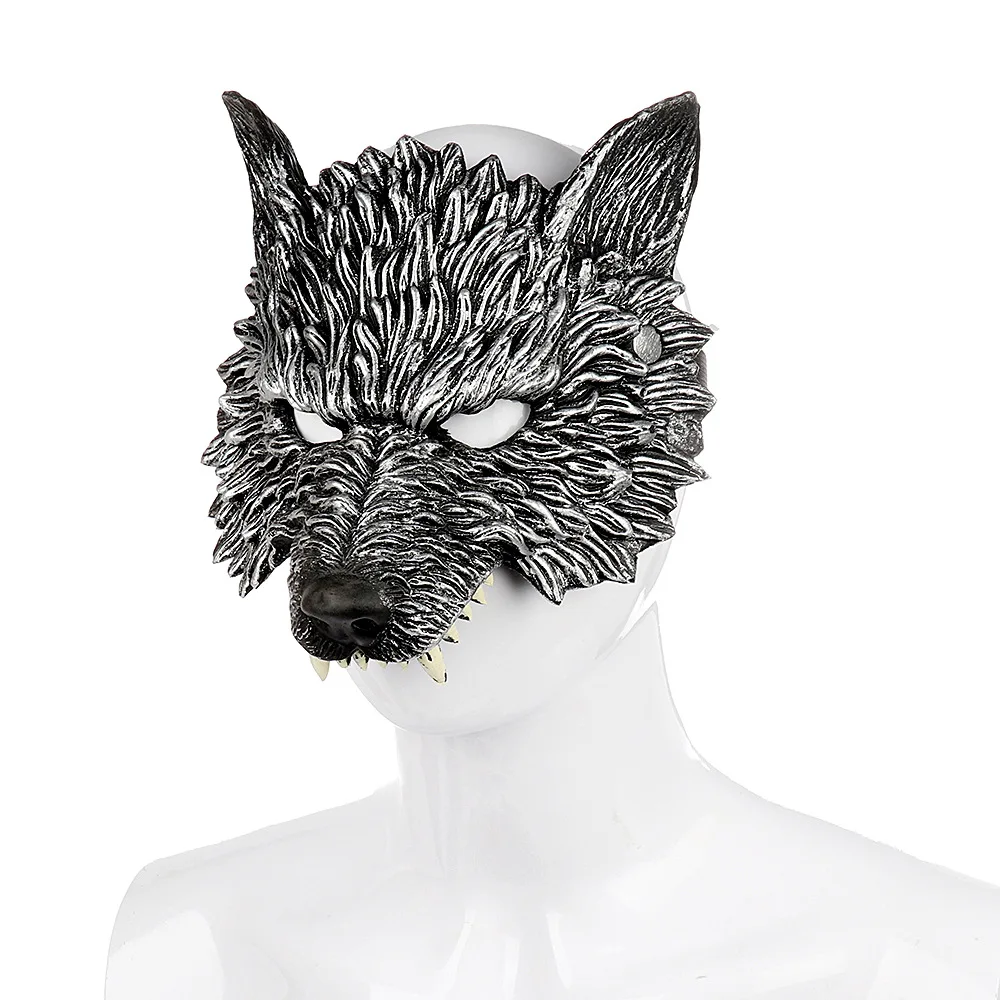 Dierenmasker Wolf Masker Halloween Cosplay Rekwisieten Pu Foam Wolf Hoofddeksels Feest Show Verkleedaccessoires Cadeau