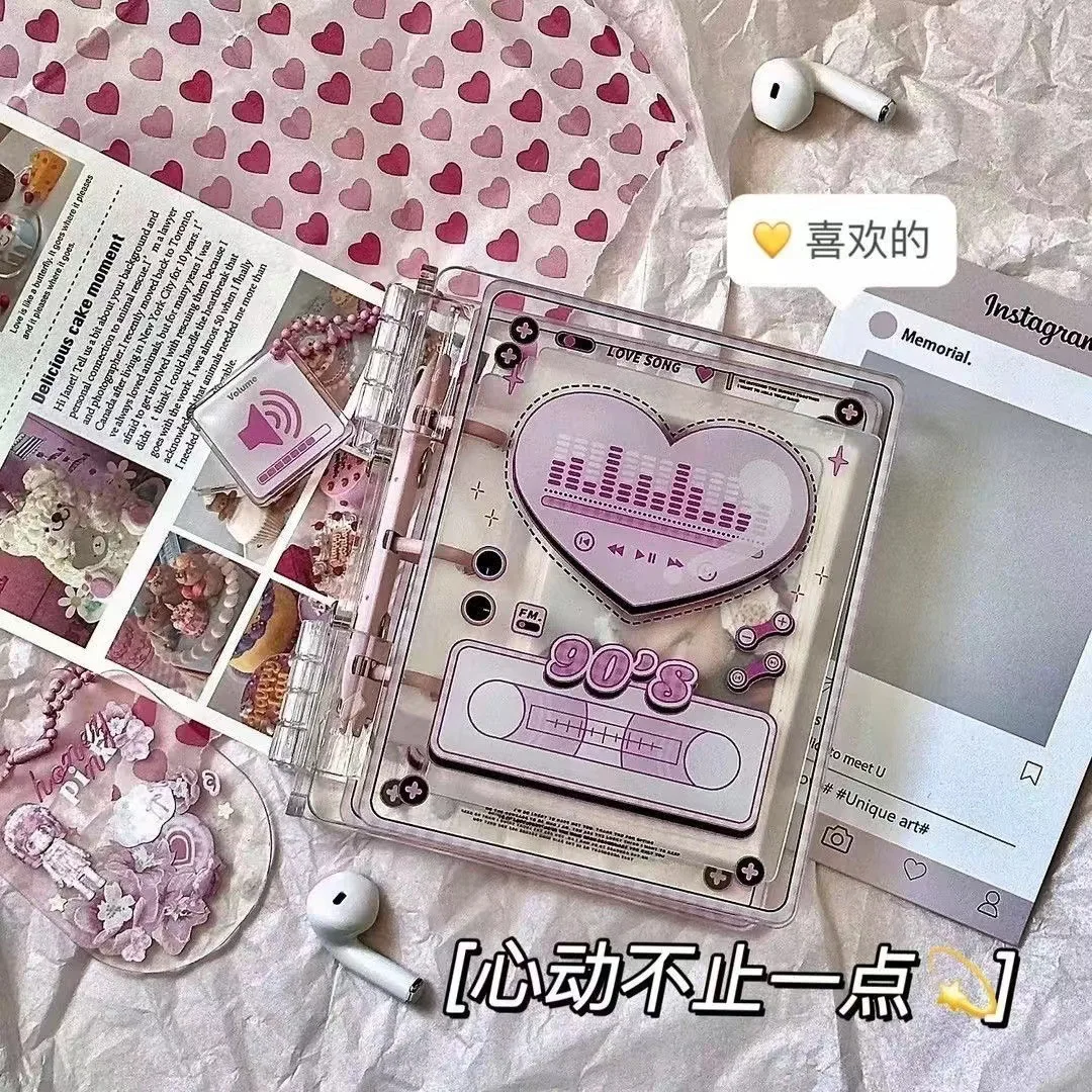 Ins Acrylic Postcard Holder Card Book 3 Inch Loose-leaf Girl Star Chasing Small Card DIY Acrylic Collection Book Card Collectors