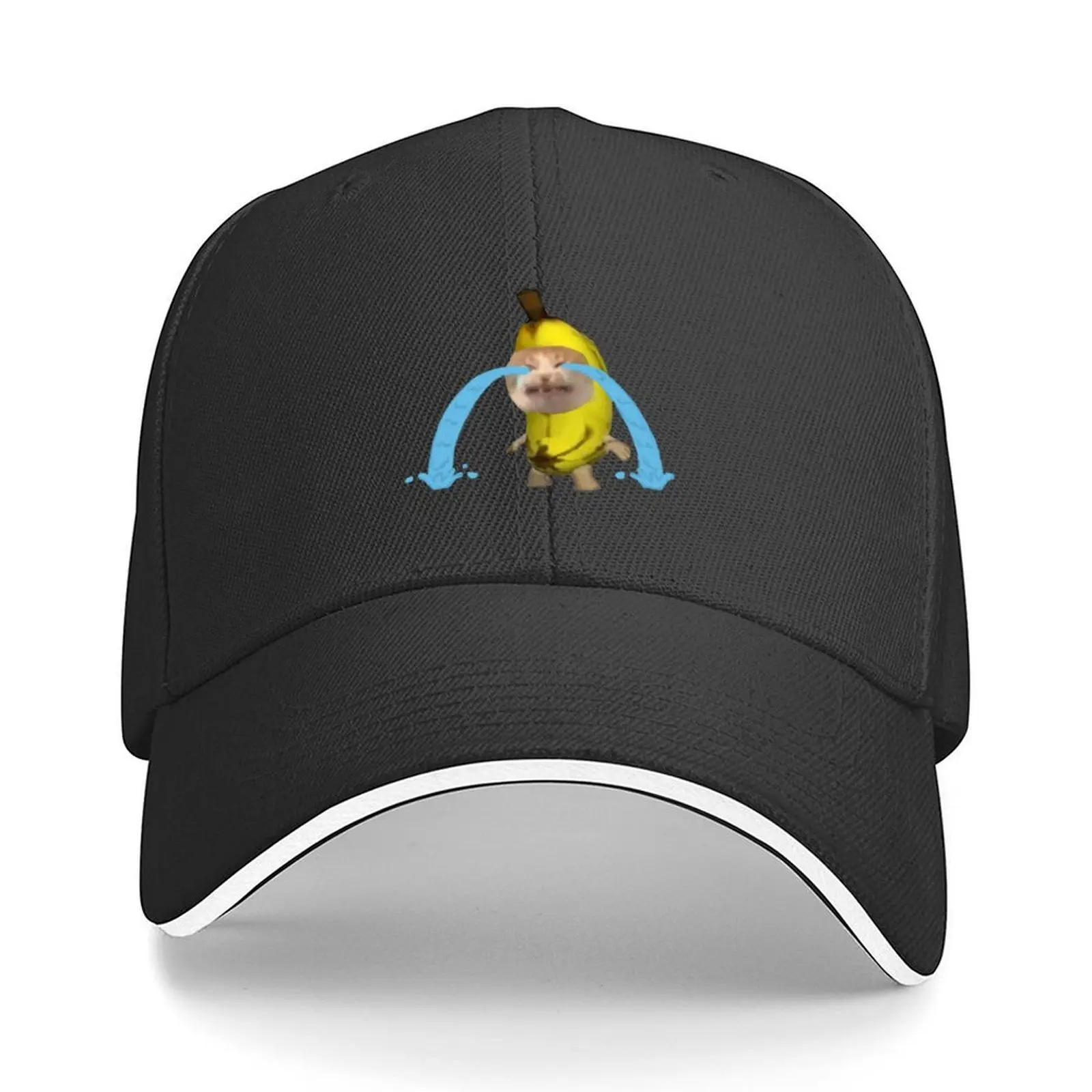 

Banana Cat Crying Meme Baseball Cap Kids Hat Fishing cap fun hats Thermal Visor Baseball Men Women's