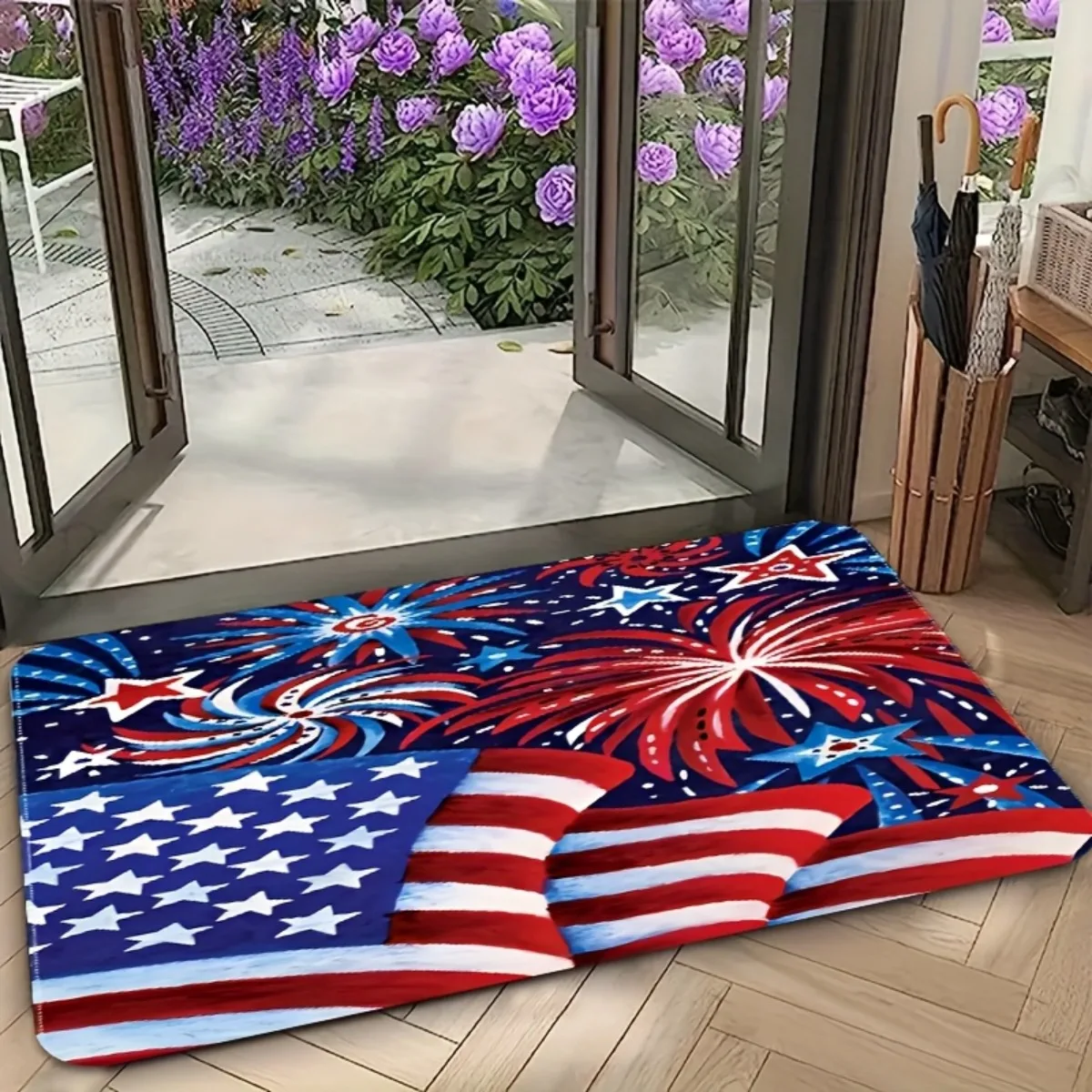 Patriotic Fireworks Outdoor Door Mat 5