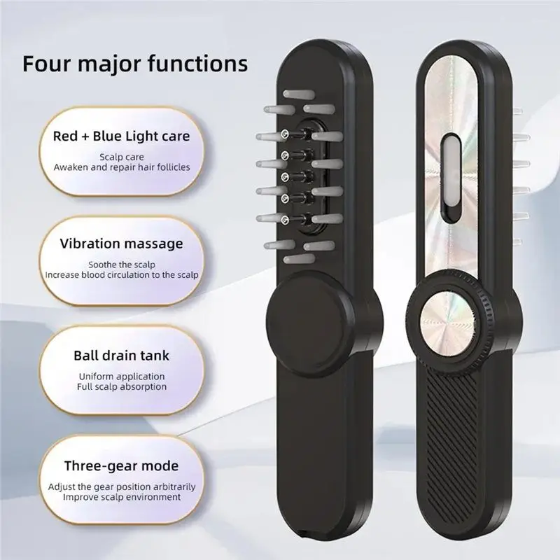 【RECOMMEND】العلاج بالضوء، تدليك نمو الشعر، فرشاة فروة الرأس، تدليك نمو الشعر، فرشاة تدليك فروة الرأس، مشط مضاد لتساقط الشعر، زيت سائل