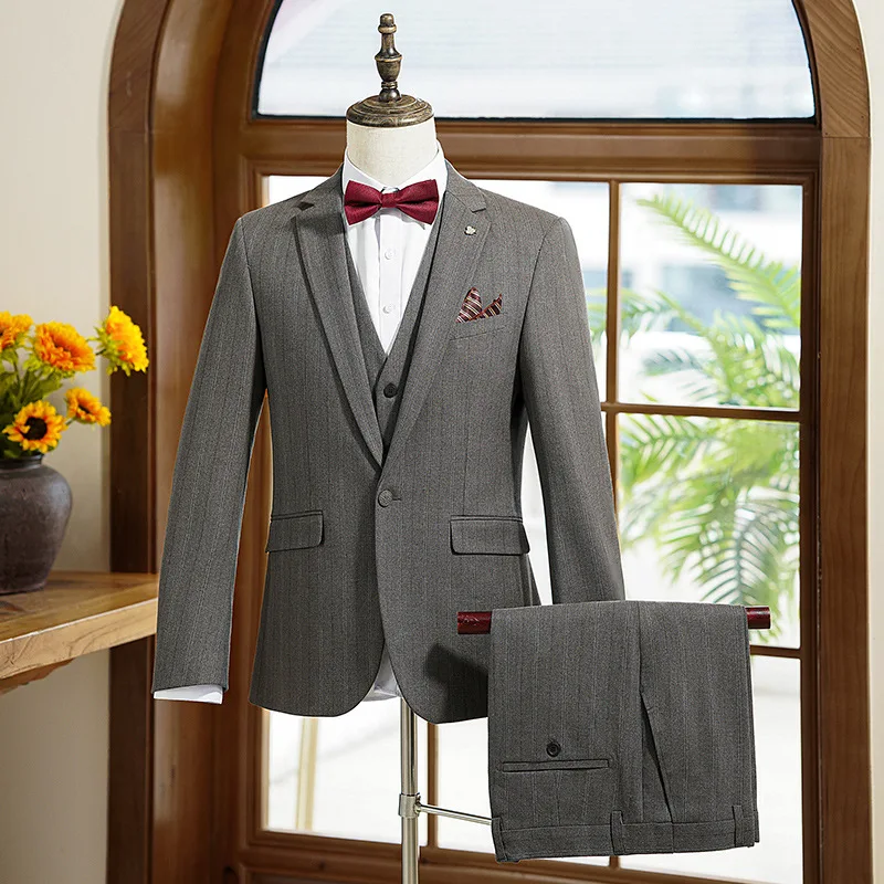 

1178 Men's suits, casual solid color suits, Korean style business slim fit formal wear