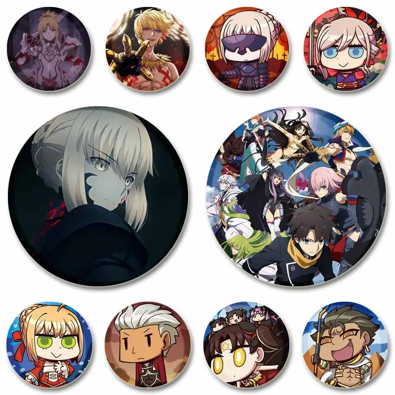 

Anime Game Fate Grand Order Soft Button Pins Cute Cartoon Character Brooch DIY Backpack Clothing Jewelry Badge Accessories Gift