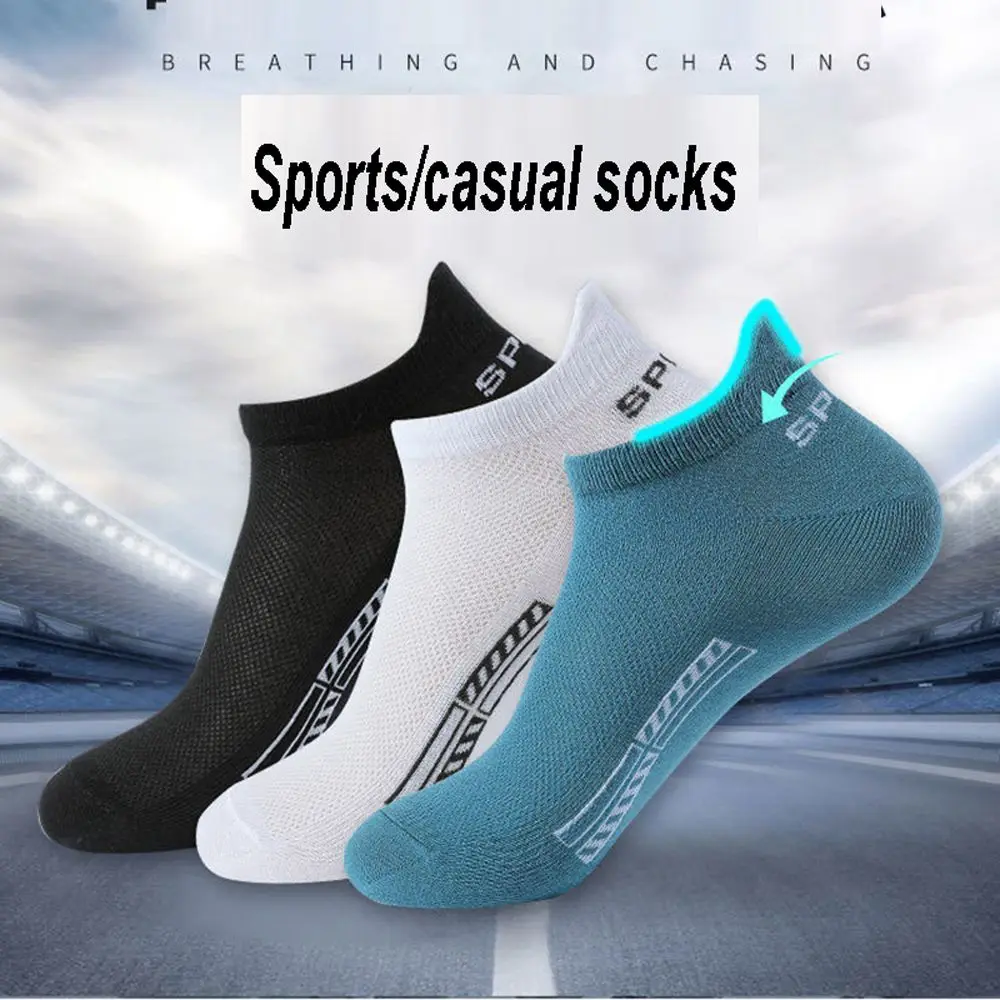 10Pairs/Lot High Quality Men Socks Ankle Breathable Cotton Sports Socks Mesh Casual Athletic Summer Thin Cut Short Sokken Gifts