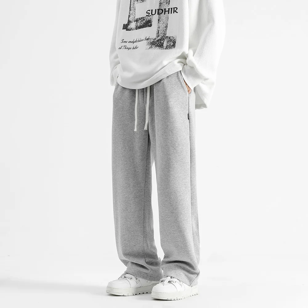 

Hot selling sanitary pants, autumn straight leg pants, men's clothing, Hong Kong style couple, loose floor length pants, empty b
