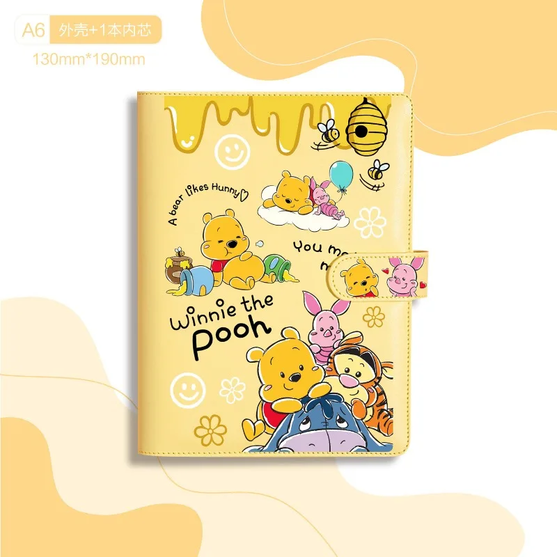 Disney Creative Cute Cartoon Animation Winnie the Pooh New Student Portable High-Looking Notebook School Supplies Holiday Gift